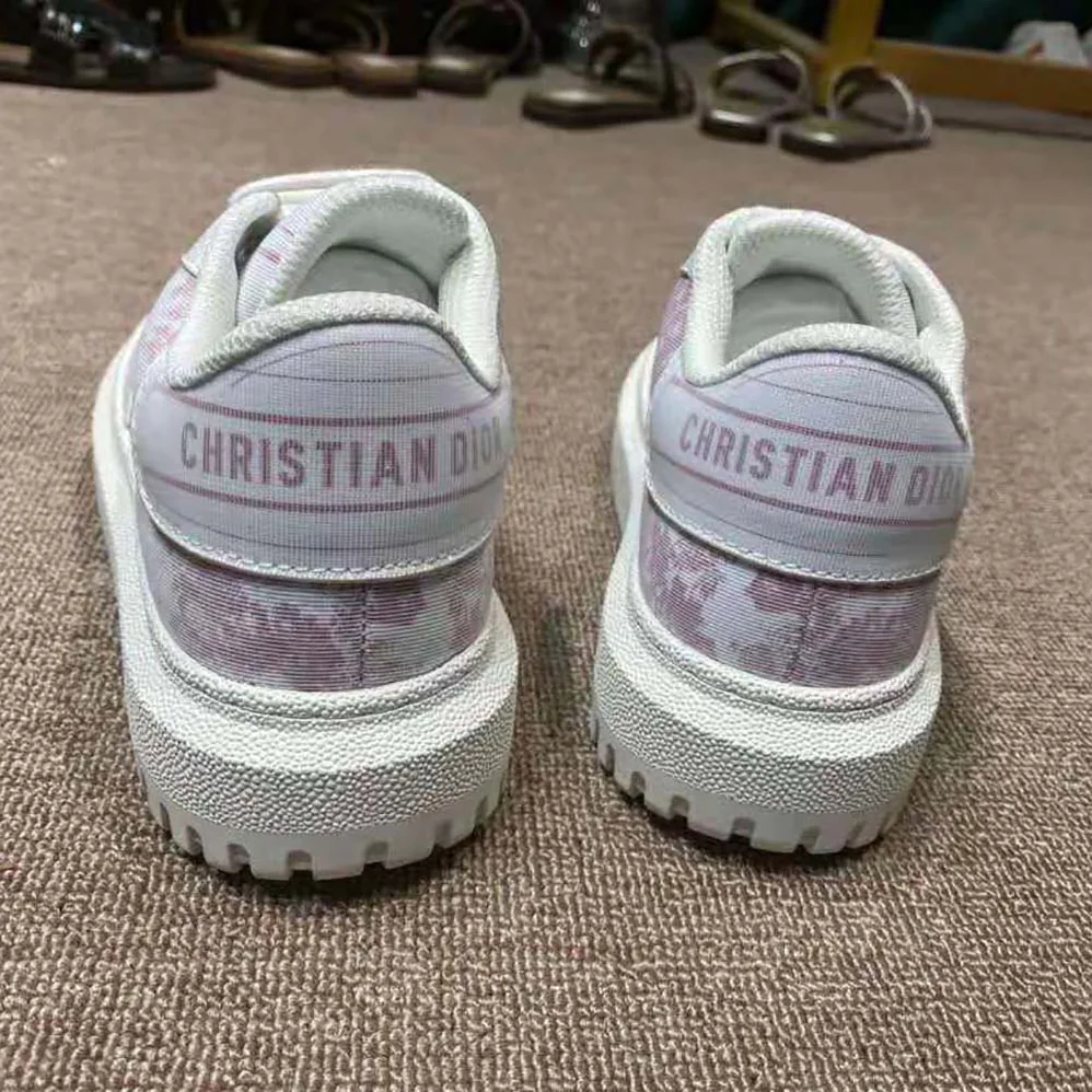 Dior Addict Sneaker Raspberry Toile de Jouy Technical Fabric for Women