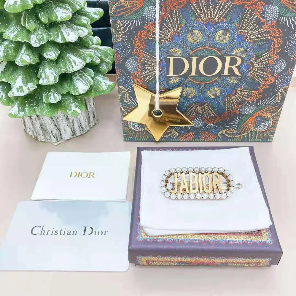 Dior J'Adior Barrette Antique Gold for Women in Finish Metal Dior J'Adior Barrette Antique Gold for Women in Finish Metal