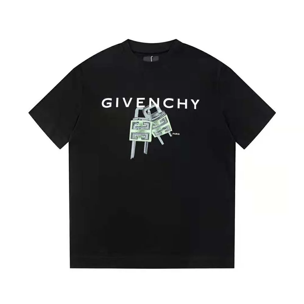 Givenchy Givenchy 4g Lock Slim Fit T-shirt for Men in Black