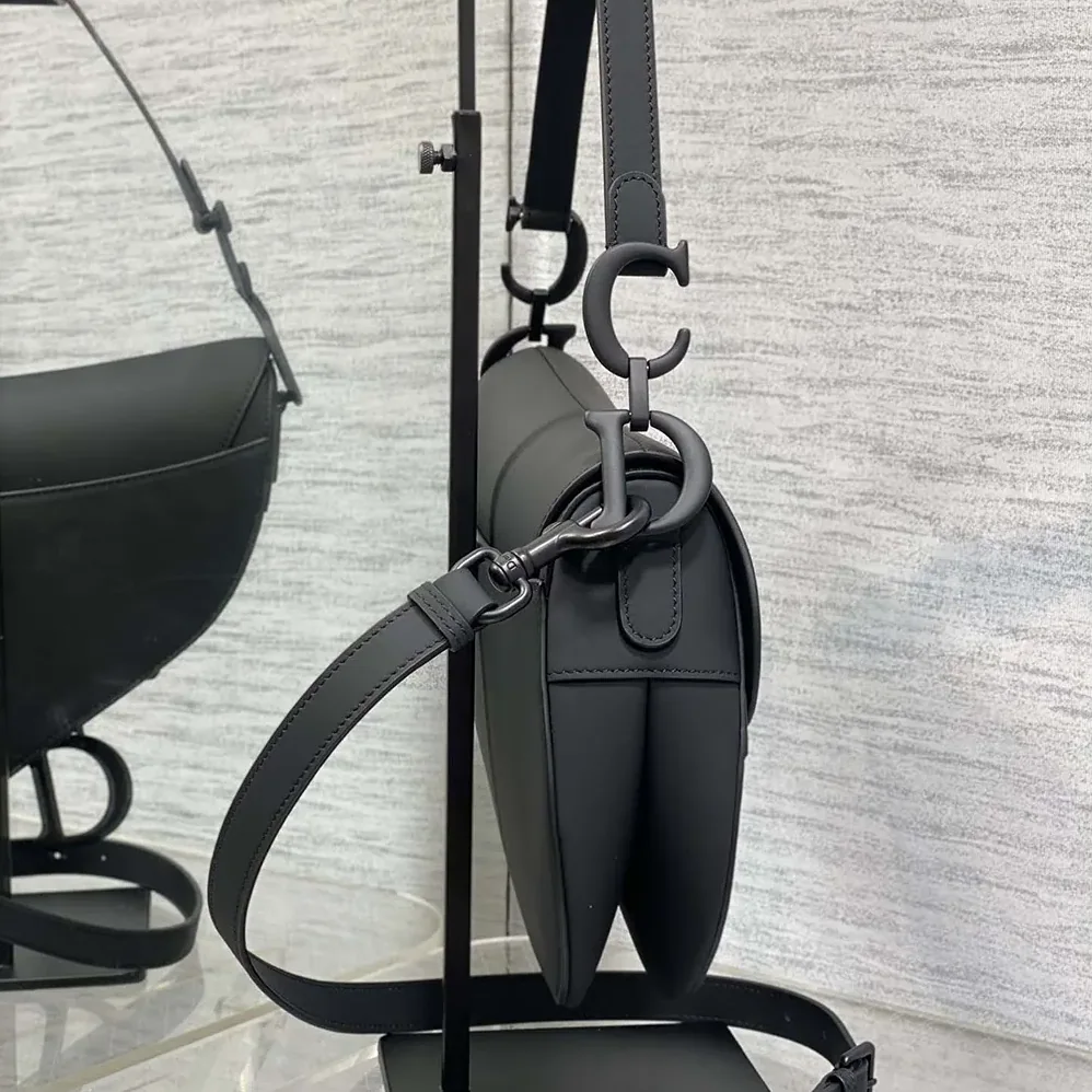 Dior Saddle Bag with Strap Black Ultramatte Calfskin for Women Dior Saddle Bag with Strap Black Ultramatte Calfskin for Women