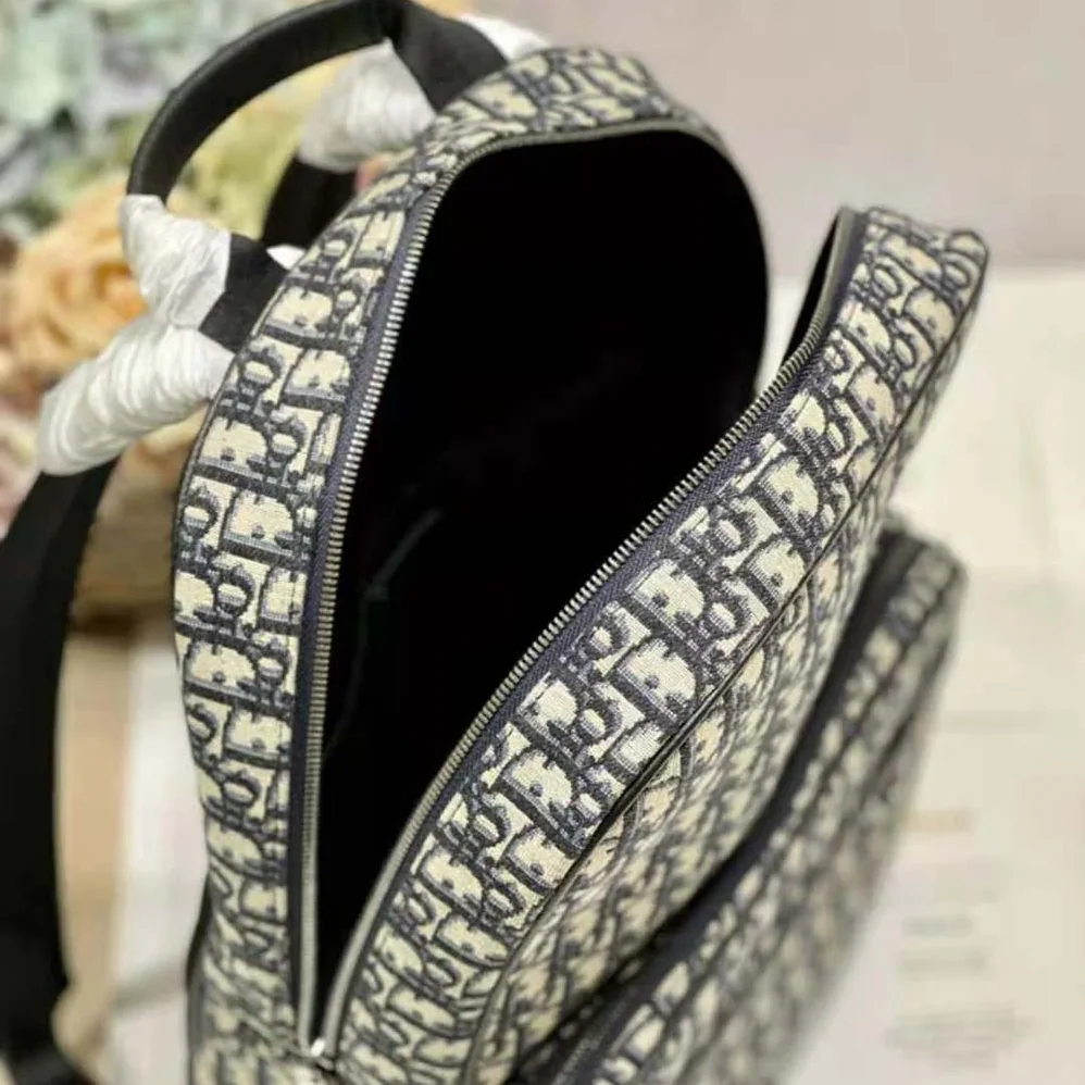 Dior Safari Backpack Beige and Black Dior Oblique Jacquard for Men Dior Safari Backpack Beige and Black Dior Oblique Jacquard for Men