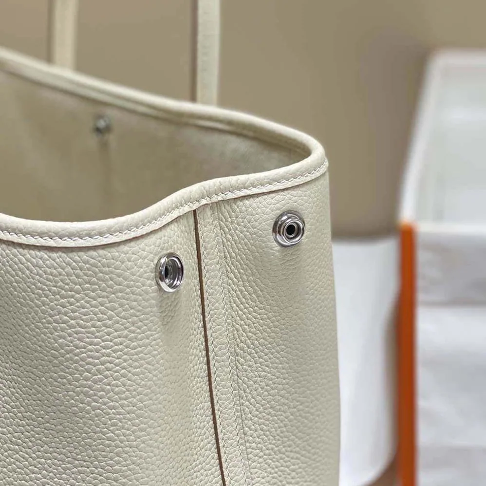 Hermes Garden Party 30 Voyage Bag for Unisex in White