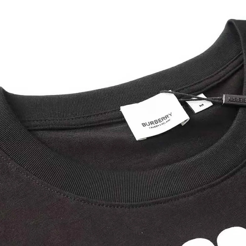 Burberry Logo Print Cotton Oversized T-shirt for Men in Black