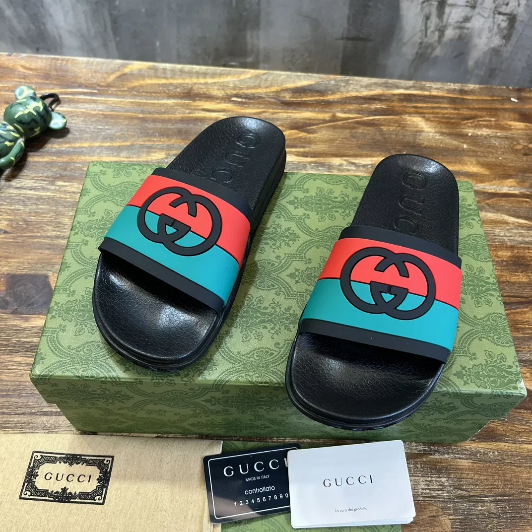Gucci Good Game Slide Sandal Black Gucci Good Game Slide Sandal Black