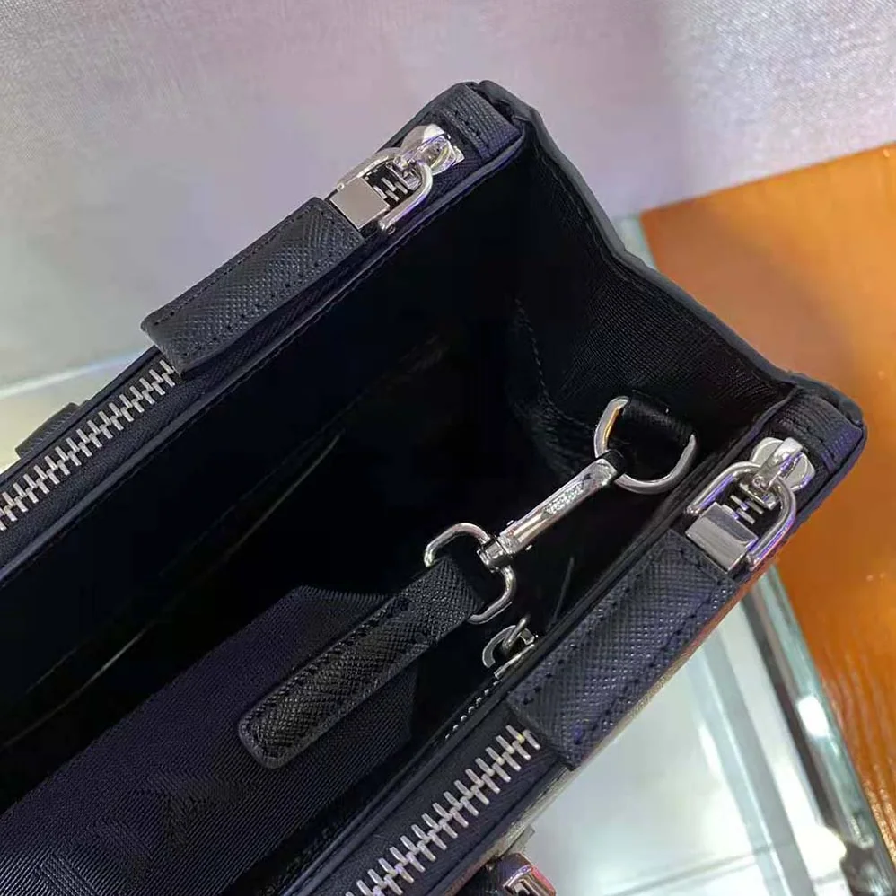 Prada Saffiano Leather Prada Galleria Bag for Men in Black