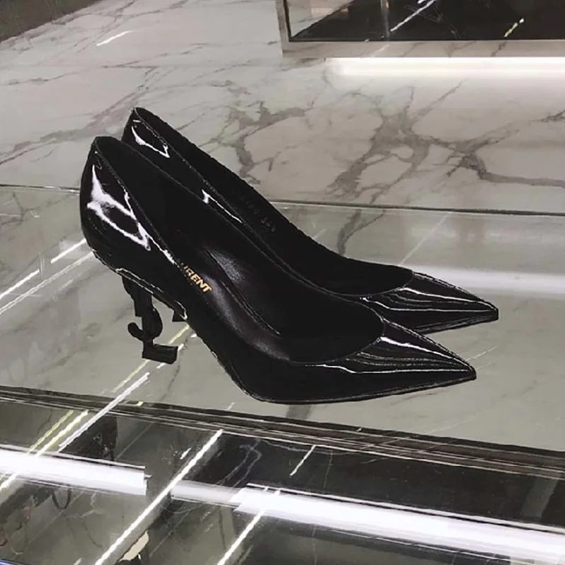 Saint Laurent YSL Opyum 110 Pump Black Patent Leather for Women in Black Saint Laurent YSL Opyum 110 Pump Black Patent Leather for Women in Black
