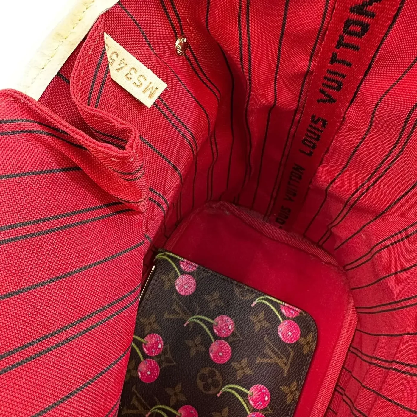 Cherry Monogram Neverfull MM Style Tote Bag
