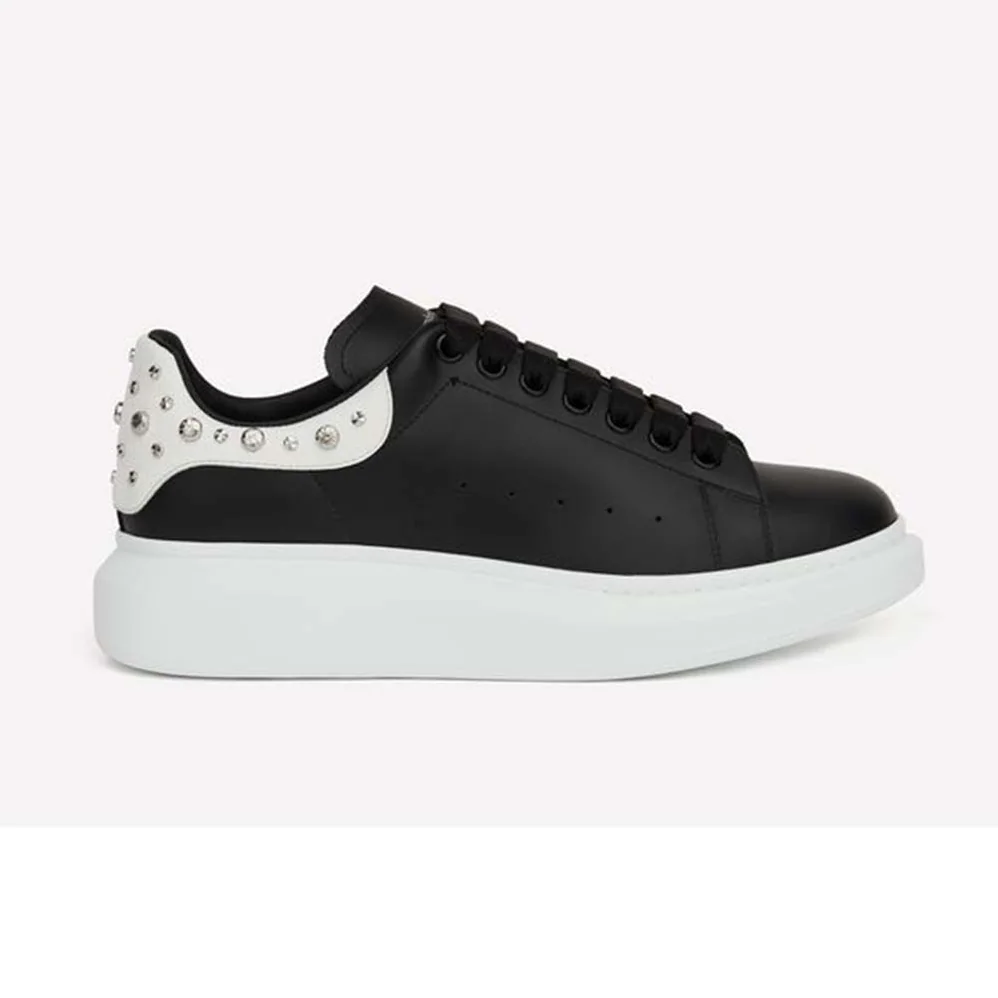 Alexander Mcqueen Oversized Sneaker Black Calf Leather Lace for Men in Up Sneaker