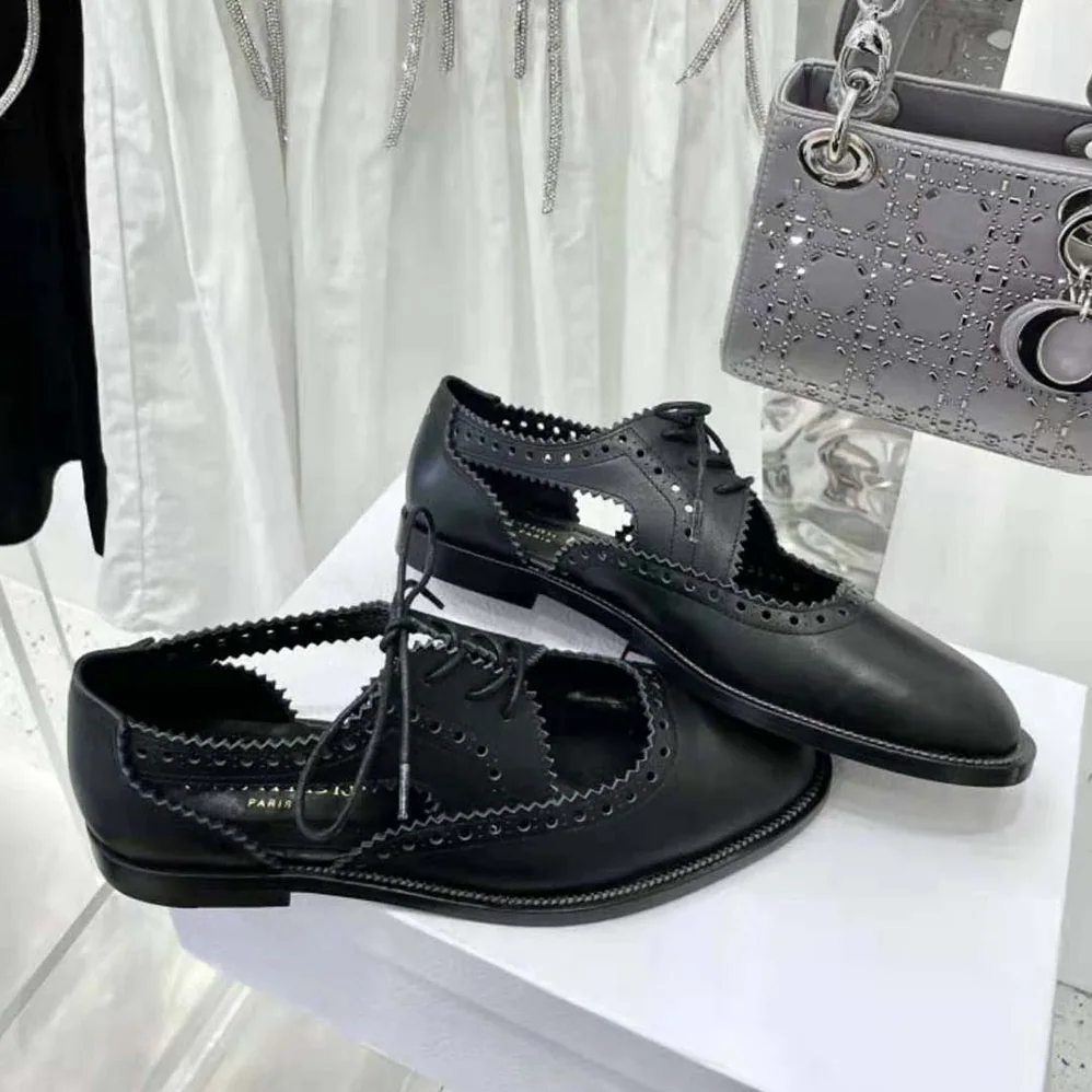 Dior Teddy-d Derby Black Perforated Calfskin for Women