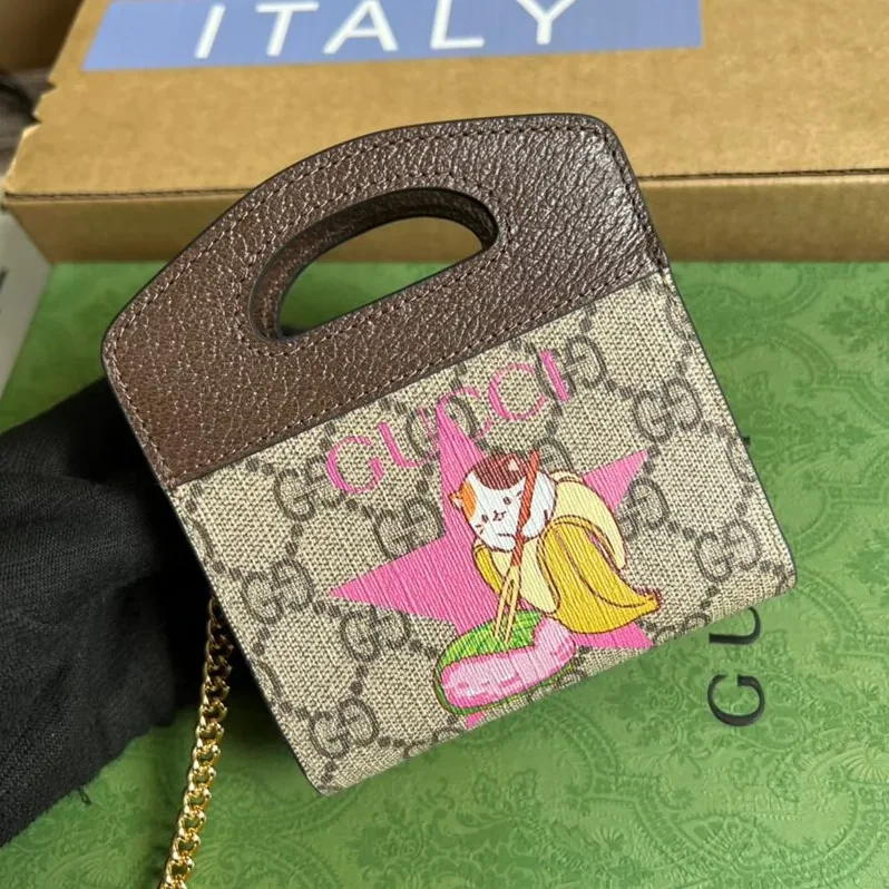 Bananya Print Top Handle Mini Bag Supreme Canvas Beige / Bananya Print Top Handle Mini Bag Supreme Canvas Beige /