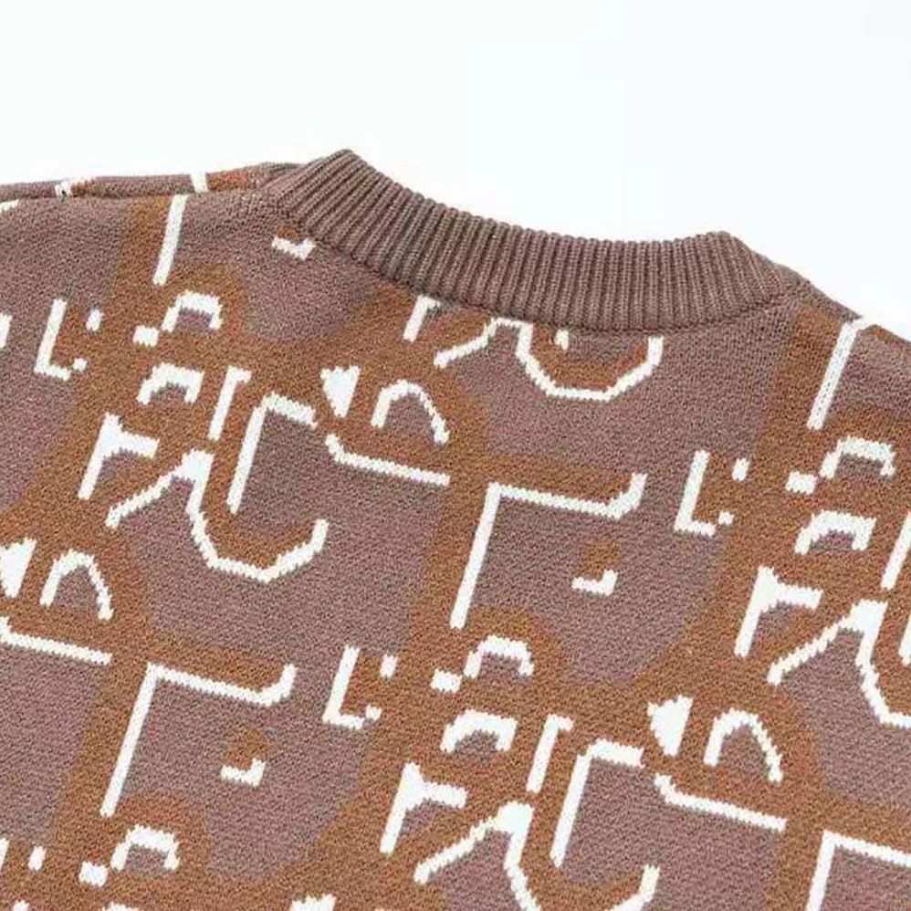 Dior Oversized Cactus Jack Dior Sleeveless Sweater Beige and Brown Cashmere Jacquard for Men