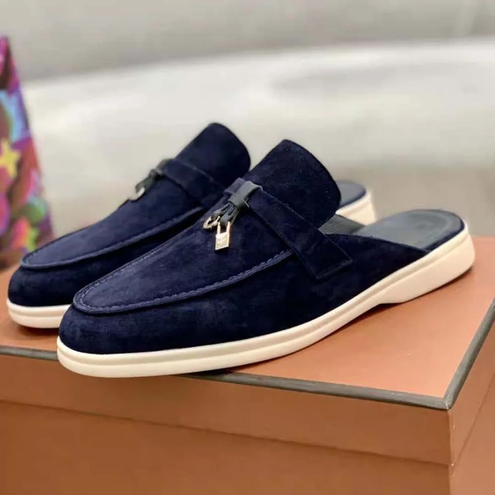 Loro Piana Babouche Charms Walk Loafers for Unisex in Navy