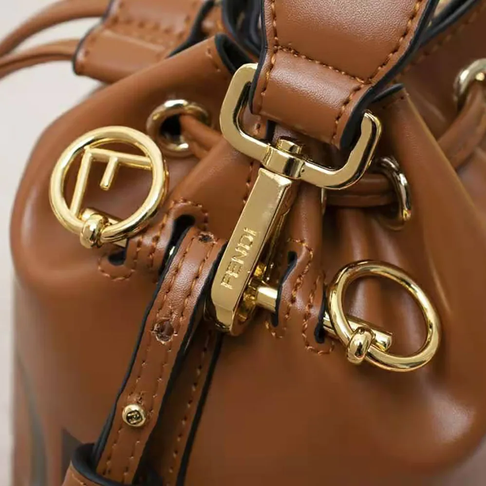 Fendi Mon Tresor Leather Mini Bag for Women in Brown