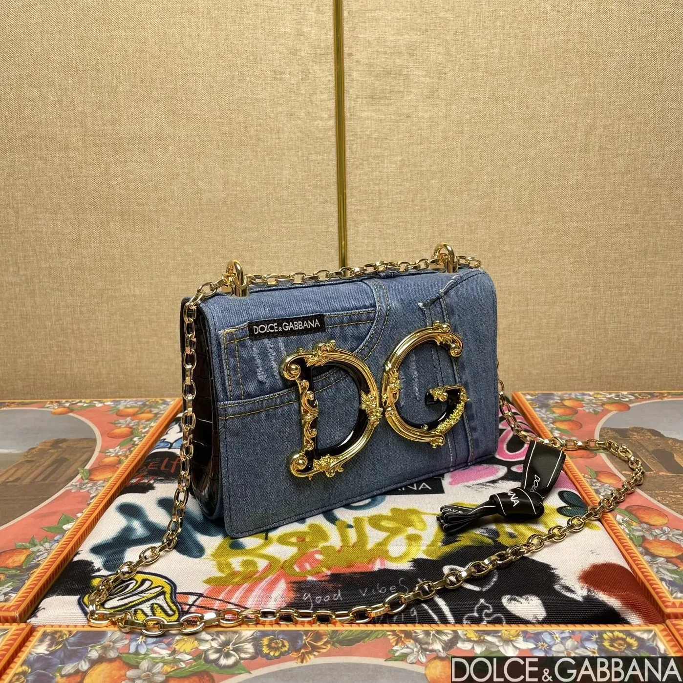 Dolce & Gabbana Girls Bag In Patchwork Denim And Plain Blue / Dolce & Gabbana Girls Bag In Patchwork Denim And Plain Blue /
