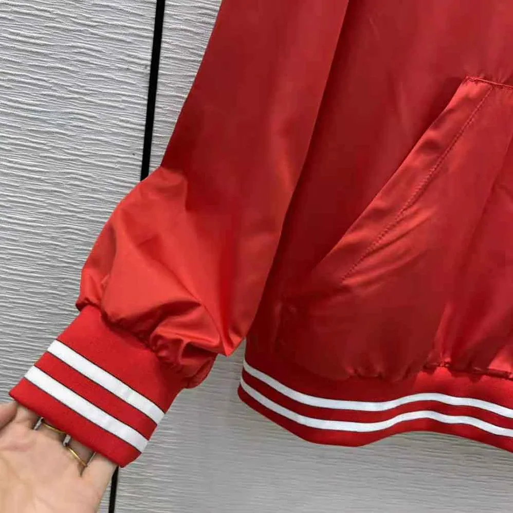 Celine Windbreaker in Lightweight Nylon for Women in Red