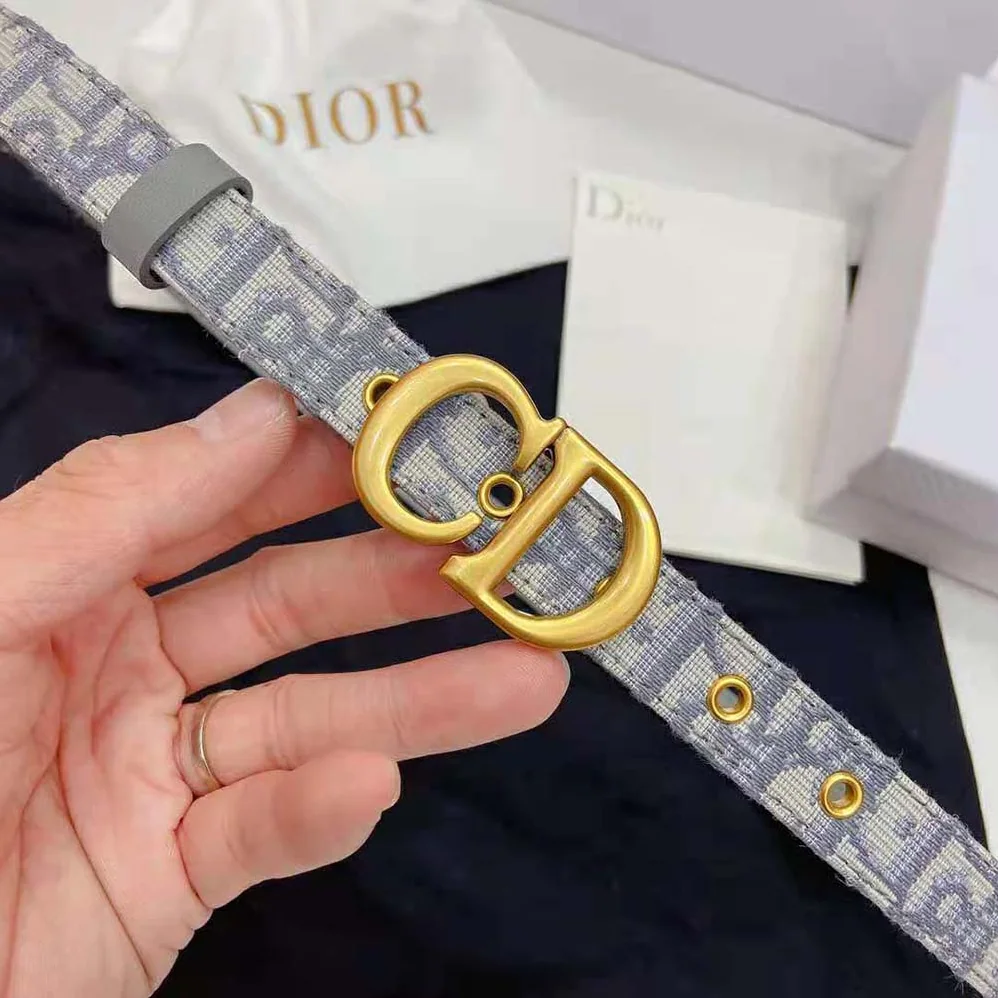 Dior Saddle Belt Gray Dior Oblique Jacquard 20 MM for Women Dior Saddle Belt Gray Dior Oblique Jacquard 20 MM for Women