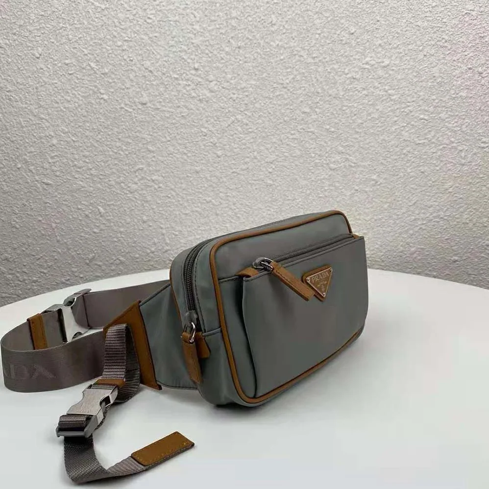 Prada Nylon Belt Bag for Men in Silver