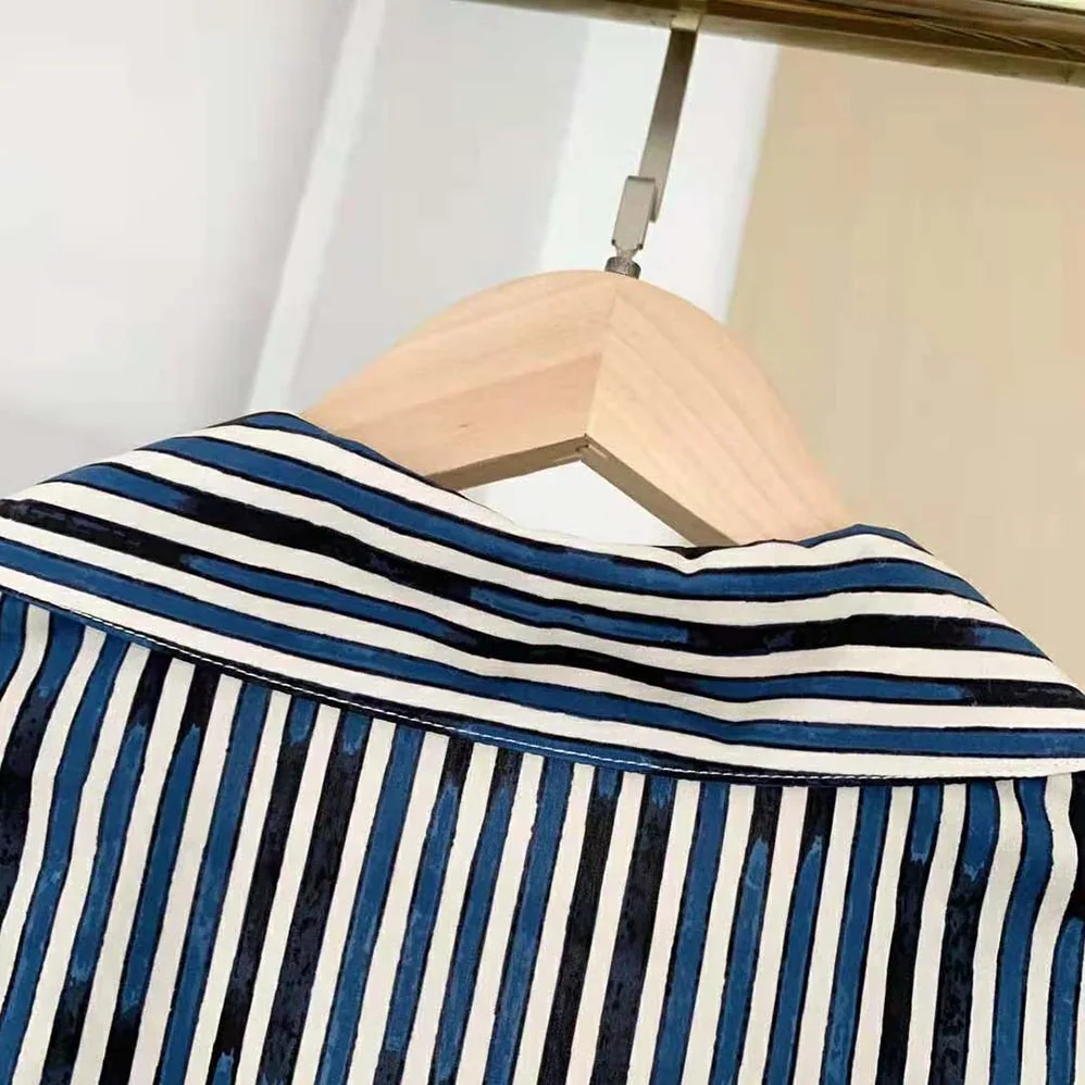 Dior Long Dress Blue and White Silk Canvas with Dior Palms Motif for Women Dior Long Dress Blue and White Silk Canvas with Dior Palms Motif for Women