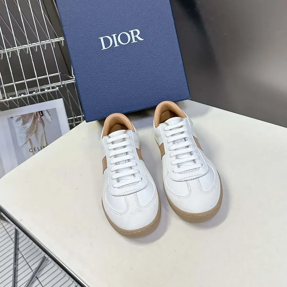Dior B01 Matchpoint Sneaker Cognac and White Smooth Calfskin with White Suede for Men Dior B01 Matchpoint Sneaker Cognac and White Smooth Calfskin with White Suede for Men