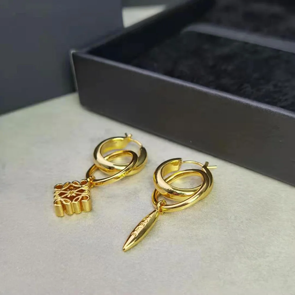 Loewe Anagram Asymmetric Earrings for Women