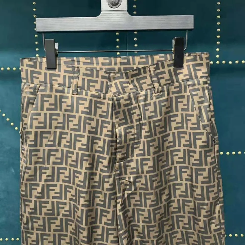 Fendi Bermudas Brown Fabric Pants for Men Fendi Bermudas Brown Fabric Pants for Men