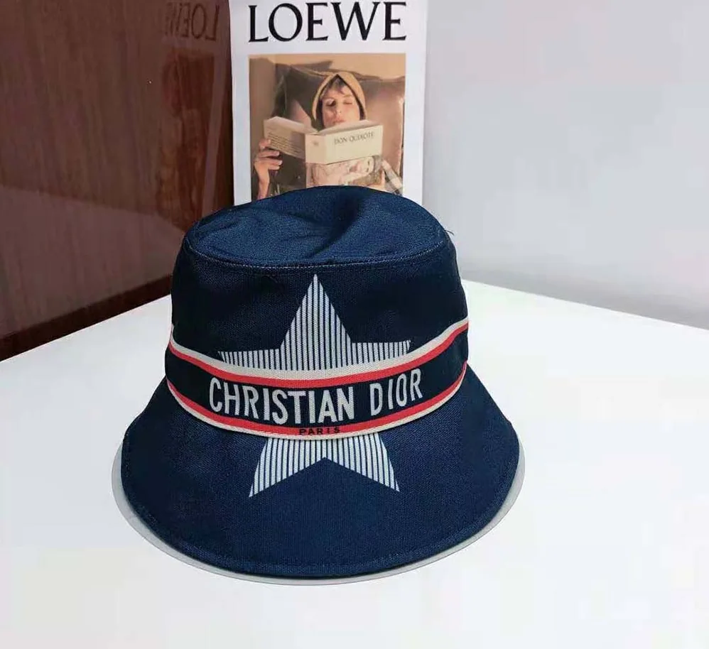 Dior Dioralps Small-brim Bucket Hat Blue Three for Women in Tone Technical Fabric