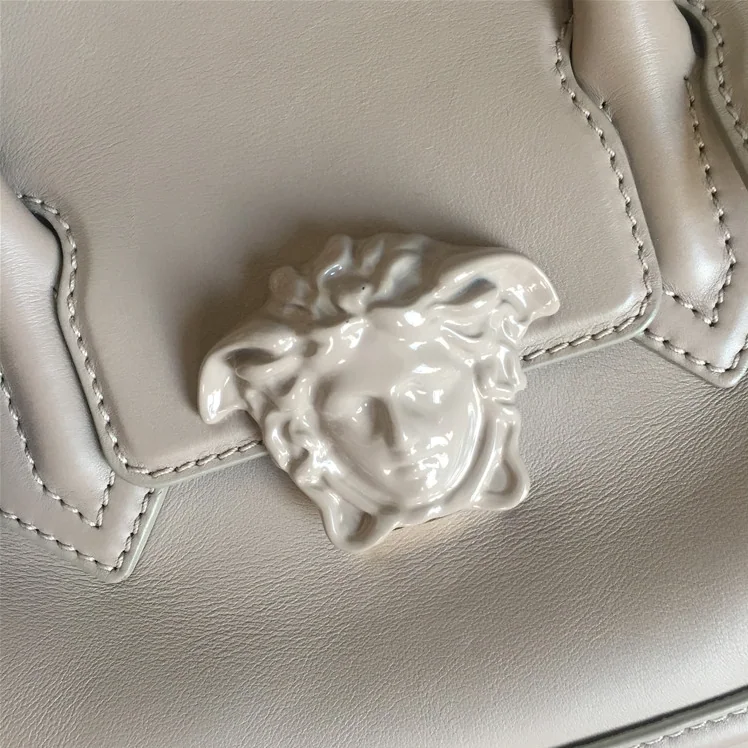 Versace Palazzo Empire Medium Bag in Calf Leather in White Versace Palazzo Empire Medium Bag in Calf Leather in White