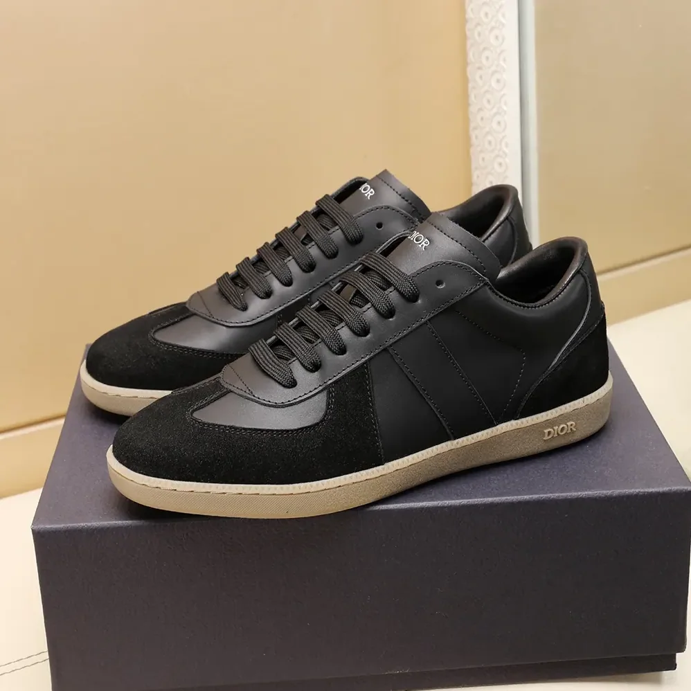 Dior B01 Matchpoint Sneaker Black Smooth Calfskin and Black Suede for Unisex
