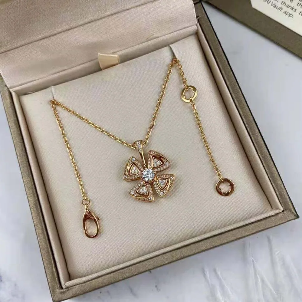 Bvlgari Fiorever 18 KT Rose Gold Necklace for Women Bvlgari Fiorever 18 KT Rose Gold Necklace for Women