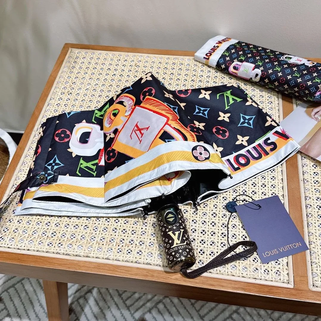 Louis Vuitton Monogram Printed Umbrella Black Louis Vuitton Monogram Printed Umbrella Black