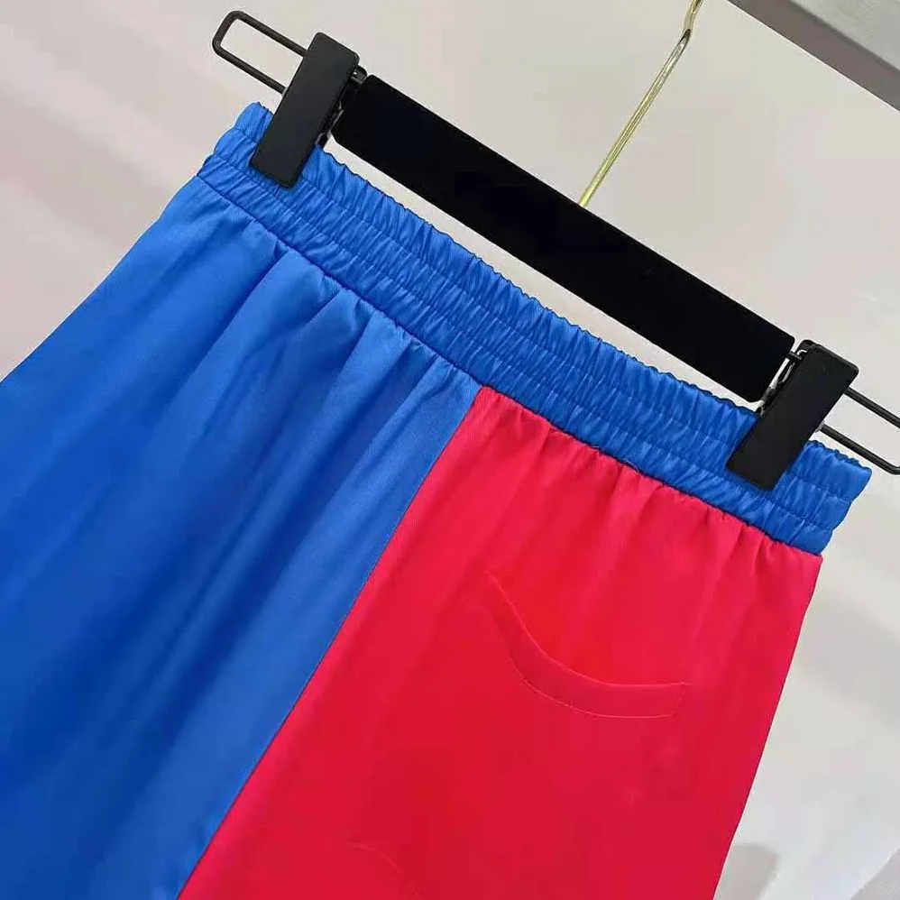 Dior Chez Moi Shorts Bright Pink and Fluorescent Blue Silk Twill for Women