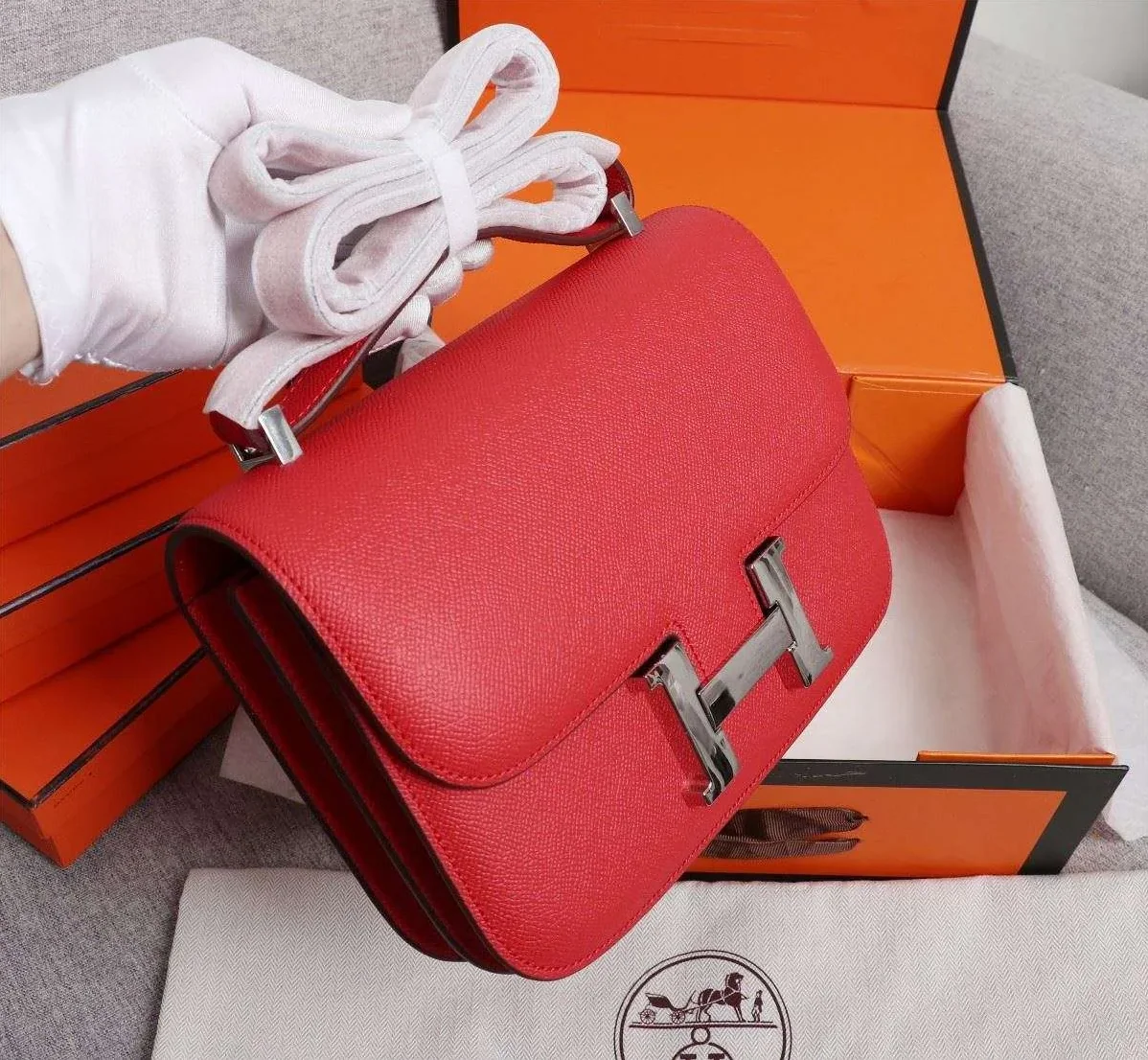 Hermes Constance Handbag Red / Hermes Constance Handbag Red /
