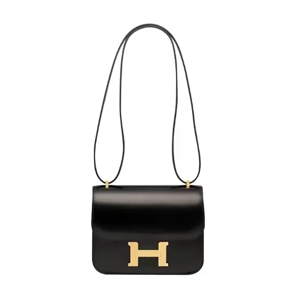 Hermes Constance 18 Bag Box Calf Leather for Women in Black