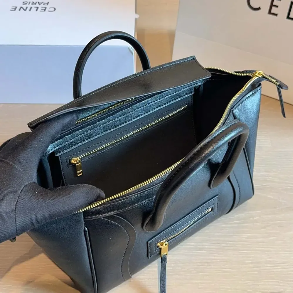 Celine Little Luggage in Grained Calfskin for Women in Black Celine Little Luggage in Grained Calfskin for Women in Black