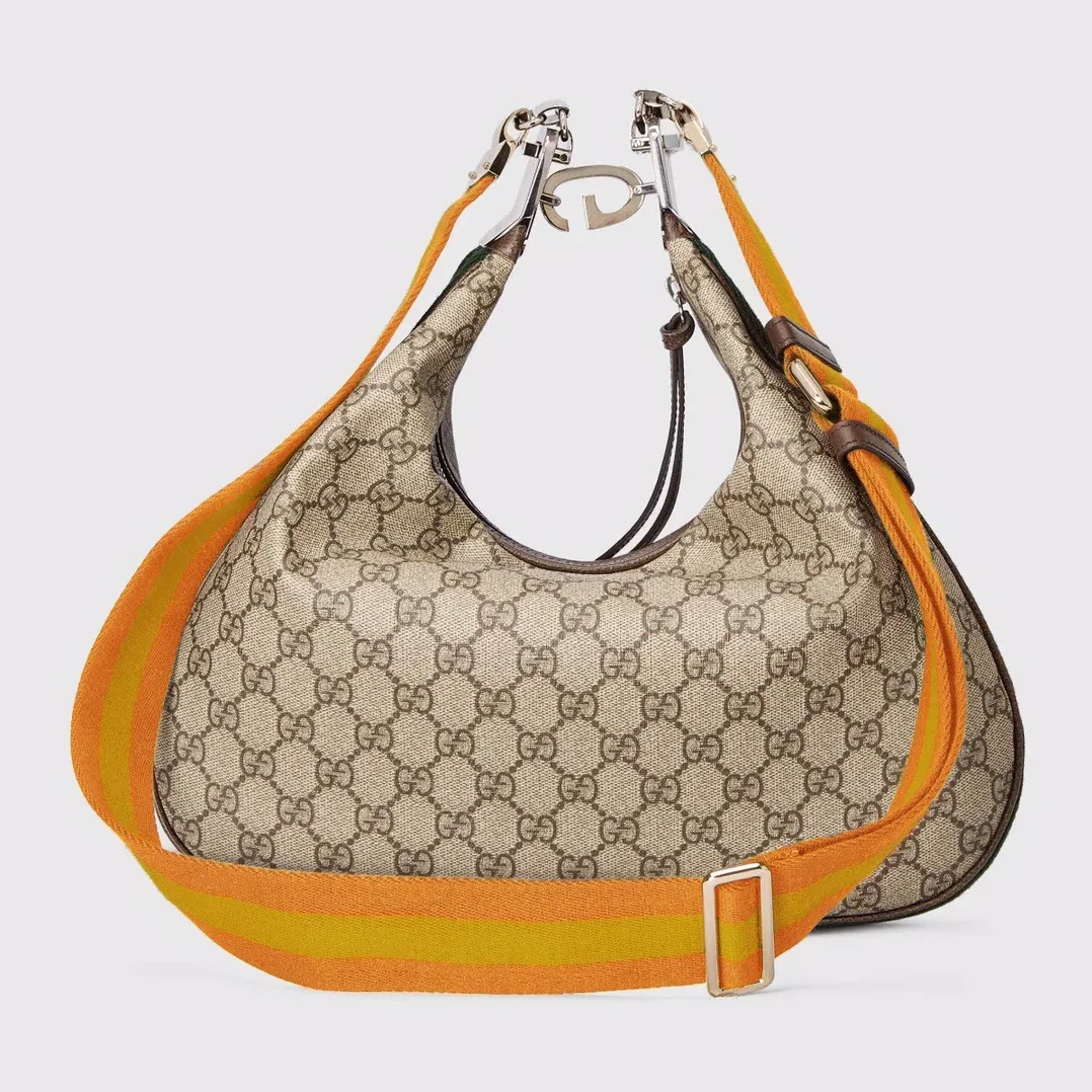 Gucci Atache Large Shoulder Bag in Beige And Multicolor