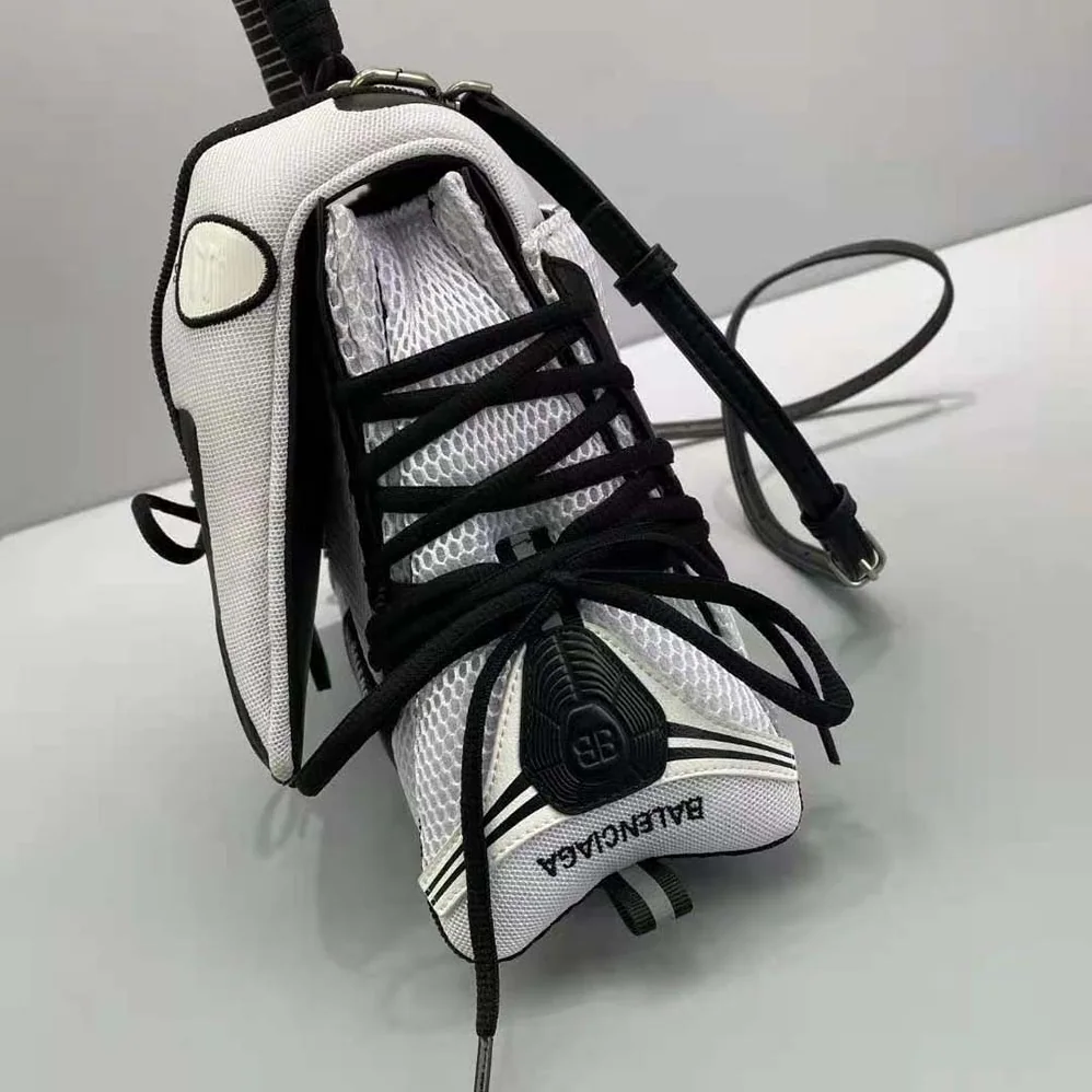 Balenciaga Sneakerhead Small Top Handle Bag in Black for Women in White