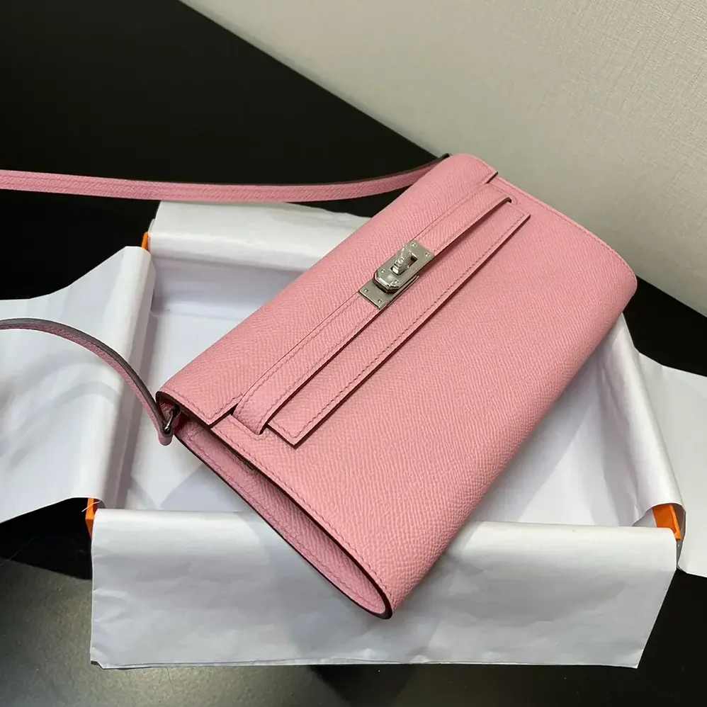 Hermes Kelly To Go in Epsom Leather for Women in Pink Hermes Kelly To Go in Epsom Leather for Women in Pink