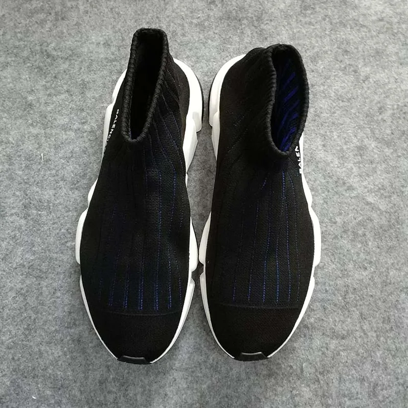 Balenciaga Speed Trainer Ribs Shoes Black for Men Balenciaga Speed Trainer Ribs Shoes Black for Men