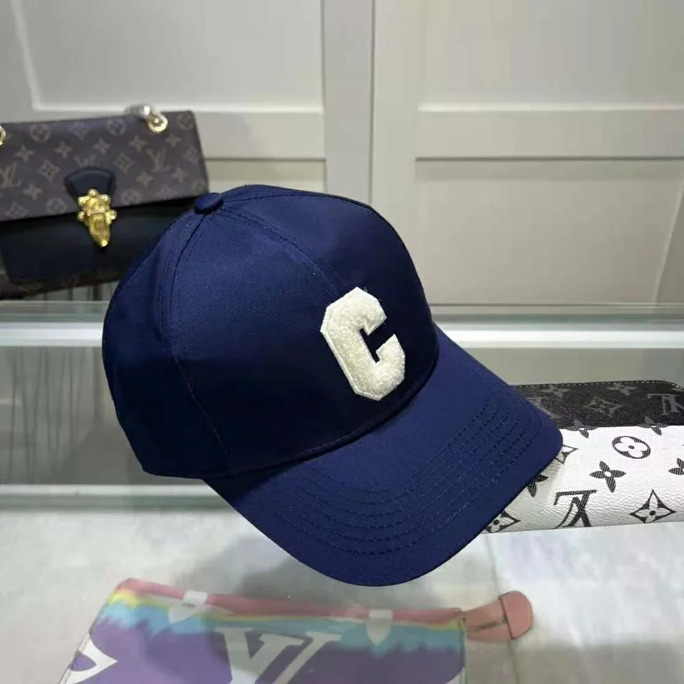 Celine Initial Baseball Cap in Cotton for Women in Navy