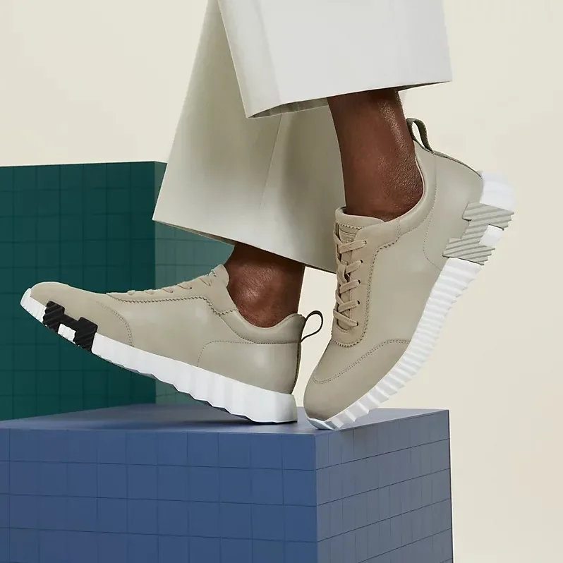 Hermes Bouncing Sneakers Beige Esquisse