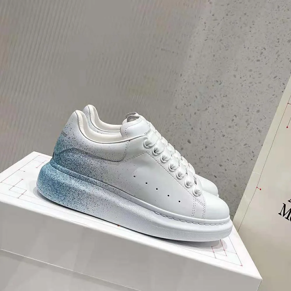 Alexander Mcqueen Oversized Sneaker in White for Women in Blue