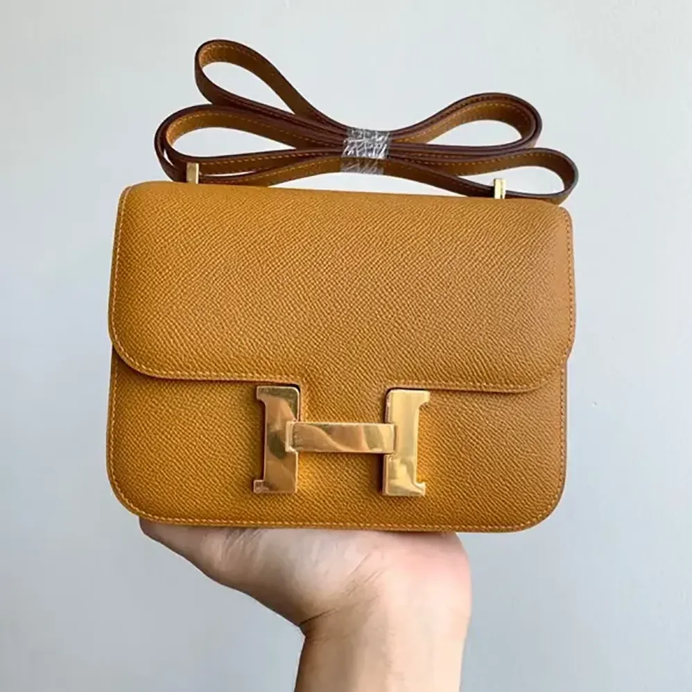 Hermes Constance 18 Bag Epsom Leather for Women in Brown/Gold Hermes Constance 18 Bag Epsom Leather for Women in Brown/Gold