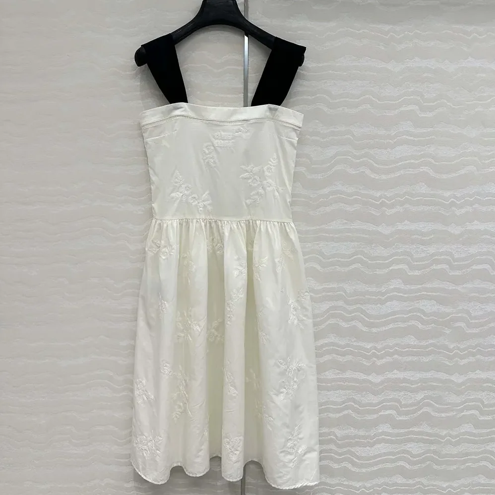 Miu Miu Embroidered Batiste Dress for Women Miu Miu Embroidered Batiste Dress for Women