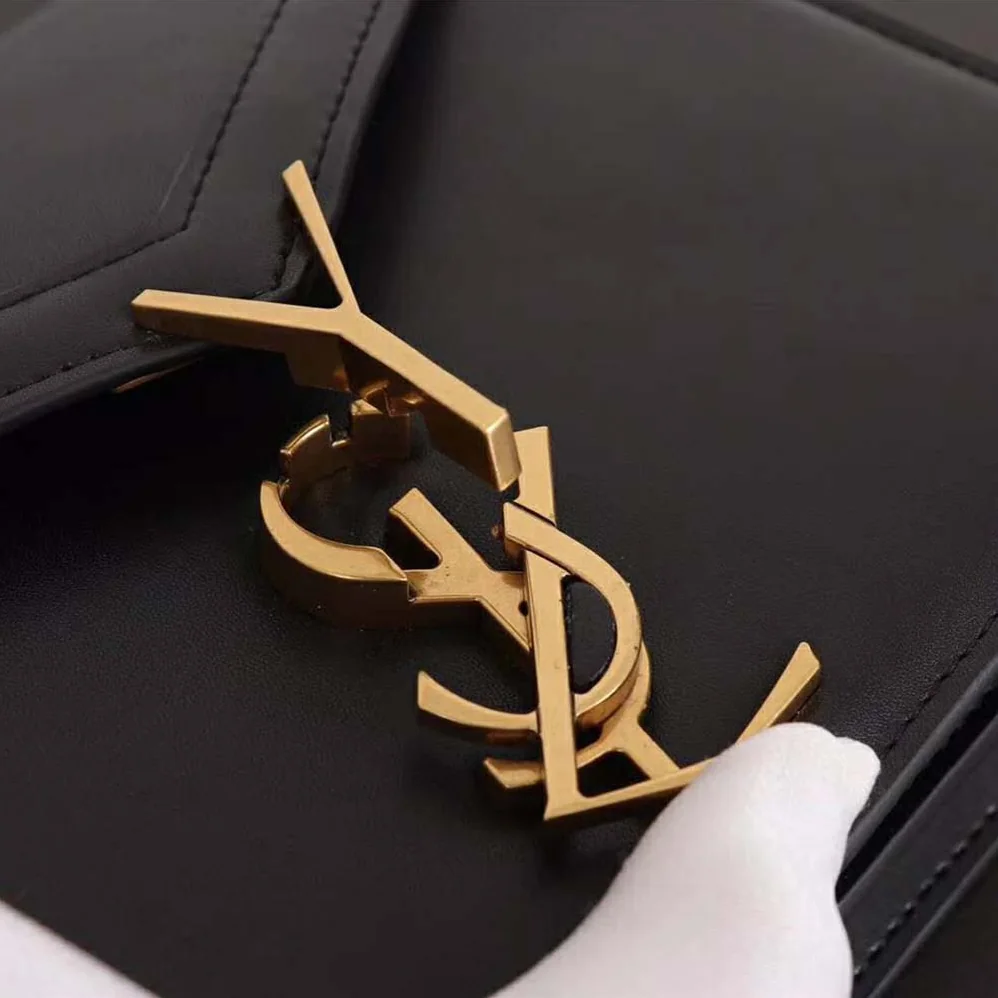 Saint Laurent YSL Cassandra Monogram Clasp Bag Smooth for Women in Black