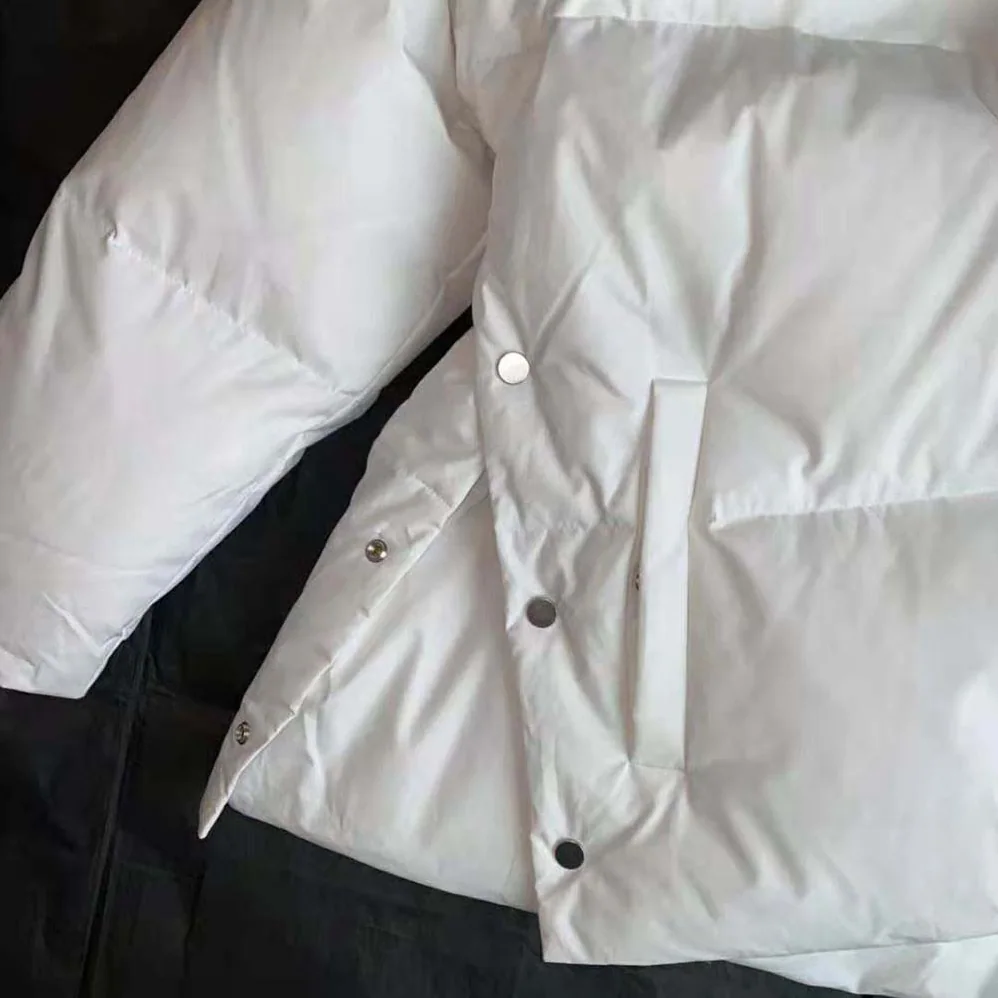 Bottega Veneta Frosted Poplin Puffer Jacket for Women in White