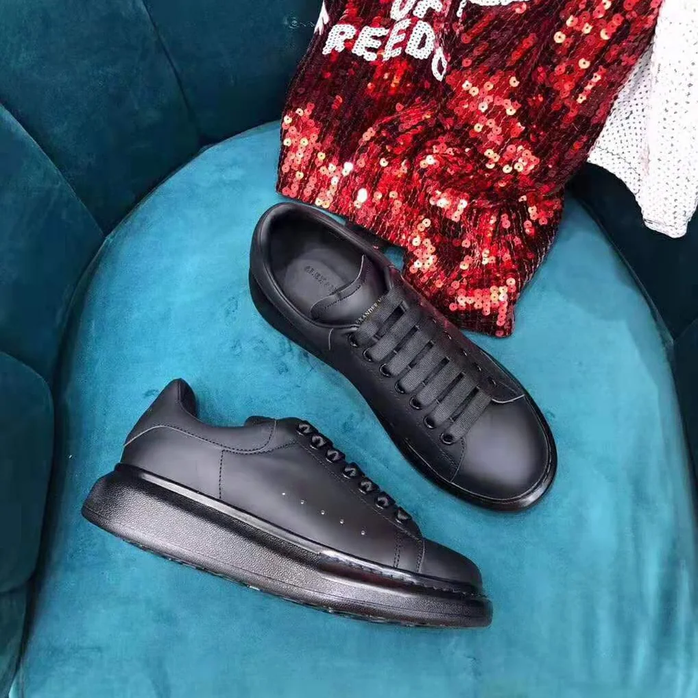 Alexander Mcqueen Shoes Oversized Sneaker Black Smooth Calf Leather Sneaker for Men