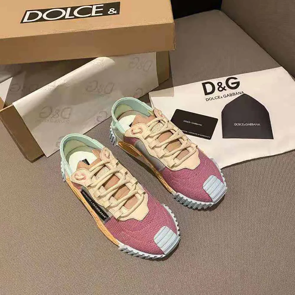 Dolce Gabbana D&G Ns1 Slip on Sneakers in Mixed Materials for Women in Aqua Dolce Gabbana D&G Ns1 Slip on Sneakers in Mixed Materials for Women in Aqua