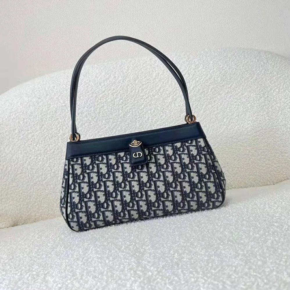 Dior Medium Dior Key Bag Blue Dior Oblique Jacquard for Women Dior Medium Dior Key Bag Blue Dior Oblique Jacquard for Women
