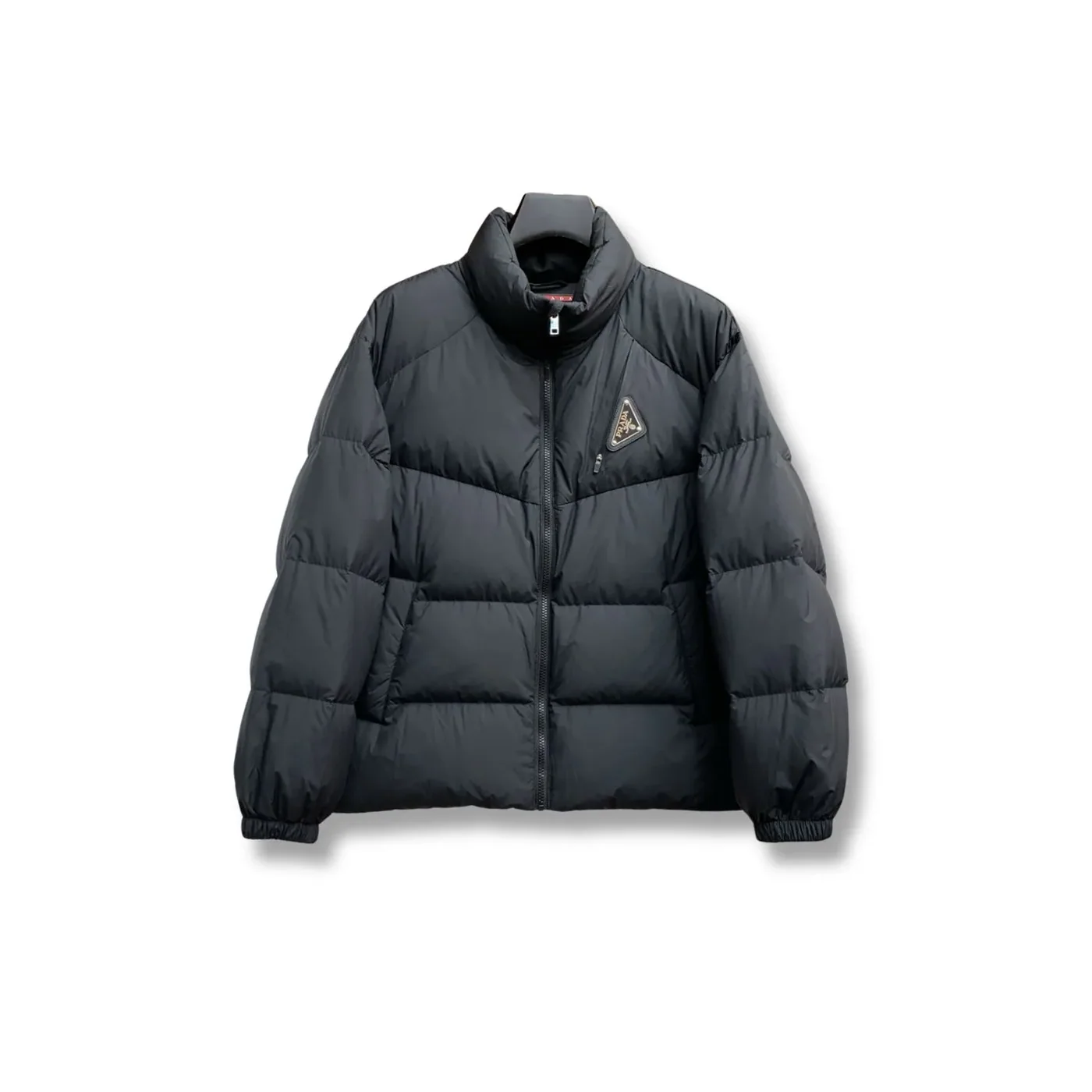 Prada Iconic Triangle Logo Padded Jacket Black Prada Iconic Triangle Logo Padded Jacket Black