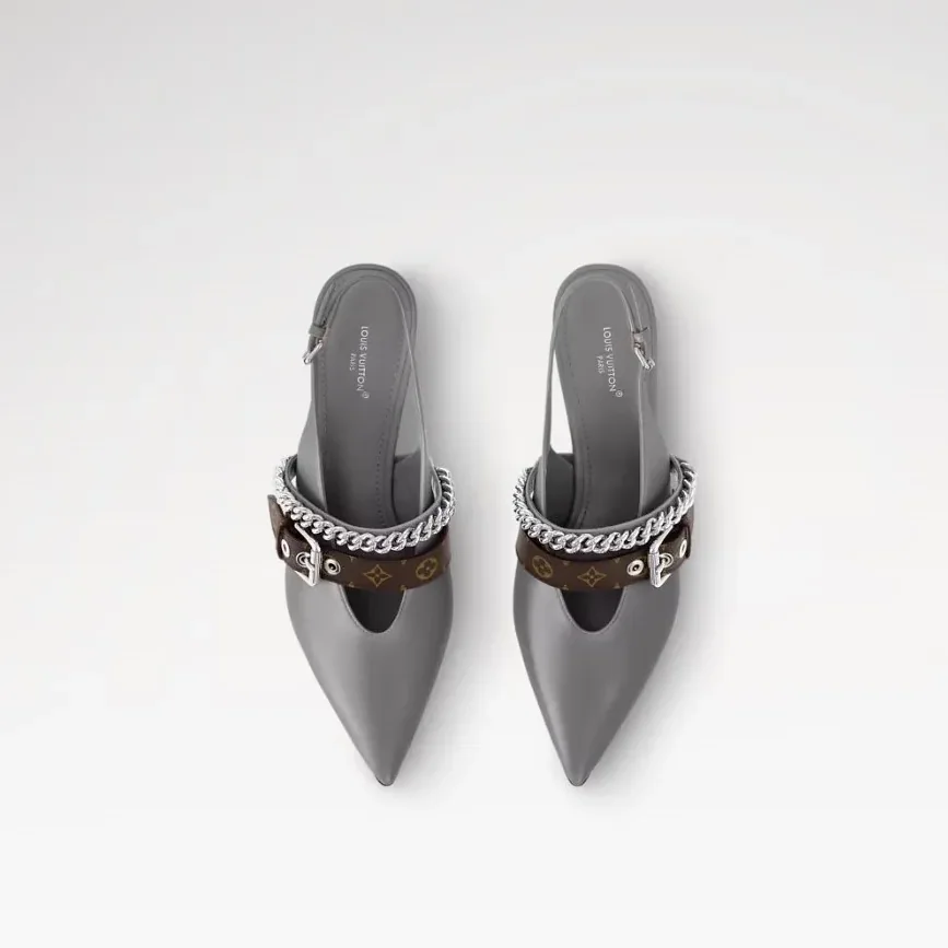 Louis Vuitton LV Vibe Slingback Pump Gray 1AHL15